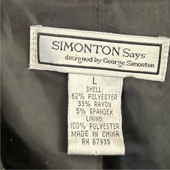 George Simonton Says Black Unique Winter Swing Cape Coat Size Large - Picture 11 of 12